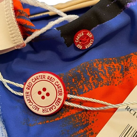 Red Carter Rio Abstract Print One Piece Lace Up Swimsuit women's size M … - Picture 7 of 11